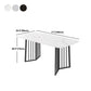 Black Metal Double Pedestal Dining Table Industrial Rectangle Fixed Table Clearhalo 'Dining Tables & Seating' 'Dining Tables' 'dining_table' 'furn' 'furn_dining_table' 'Furniture' 'furniture_dining_table' 'Kitchen & Dining Furniture' 'kitchen' 'kitchen_dining_table' 4900754