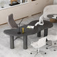 Nordic Solid Wood Table for Restaurant Unique Shape Table with 4 Legs Black 78.7"L x 35.4"W x 29.5"H Without Chairs Clearhalo 'Dining Tables & Seating' 'Dining Tables' 'dining_table' 'furn' 'furn_dining_table' 'Furniture' 'furniture_dining_table' 'Kitchen & Dining Furniture' 'kitchen' 'kitchen_dining_table' 4900756