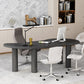 Nordic Solid Wood Table for Restaurant Unique Shape Table with 4 Legs Black 86.6"L x 39.4"W x 29.5"H Without Chairs Clearhalo 'Dining Tables & Seating' 'Dining Tables' 'dining_table' 'furn' 'furn_dining_table' 'Furniture' 'furniture_dining_table' 'Kitchen & Dining Furniture' 'kitchen' 'kitchen_dining_table' 4900757