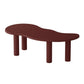 Nordic Solid Wood Table for Restaurant Unique Shape Table with 4 Legs Red Without Chairs Clearhalo 'Dining Tables & Seating' 'Dining Tables' 'dining_table' 'furn' 'furn_dining_table' 'Furniture' 'furniture_dining_table' 'Kitchen & Dining Furniture' 'kitchen' 'kitchen_dining_table' 4900759