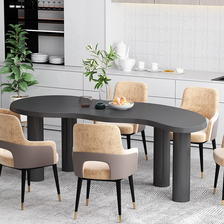Nordic Solid Wood Table for Restaurant Unique Shape Table with 4 Legs Clearhalo 'Dining Tables & Seating' 'Dining Tables' 'dining_table' 'furn' 'furn_dining_table' 'Furniture' 'furniture_dining_table' 'Kitchen & Dining Furniture' 'kitchen' 'kitchen_dining_table' 4900766