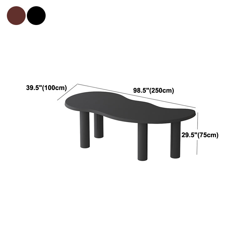 Nordic Solid Wood Table for Restaurant Unique Shape Table with 4 Legs Clearhalo 'Dining Tables & Seating' 'Dining Tables' 'dining_table' 'furn' 'furn_dining_table' 'Furniture' 'furniture_dining_table' 'Kitchen & Dining Furniture' 'kitchen' 'kitchen_dining_table' 4900774