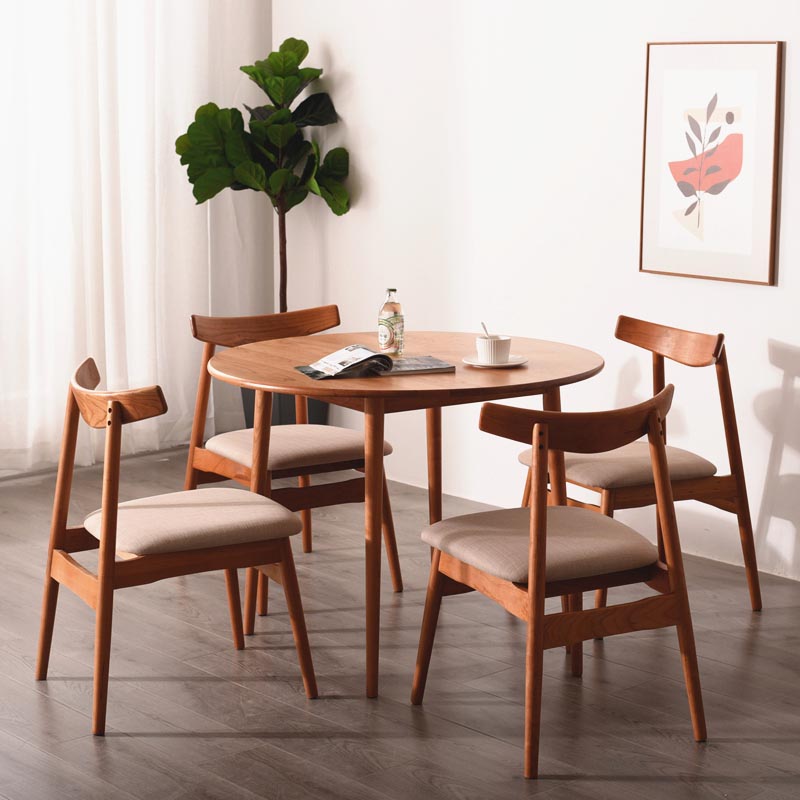Restaurant Dining Room Simple Style Dinette Table Wood Top Dining Table Cherry Wood 39.4"L x 39.4"W x 29.5"H Without Chairs Clearhalo 'Dining Tables & Seating' 'Dining Tables' 'dining_table' 'furn' 'furn_dining_table' 'Furniture' 'furniture_dining_table' 'Kitchen & Dining Furniture' 'kitchen' 'kitchen_dining_table' 4900777