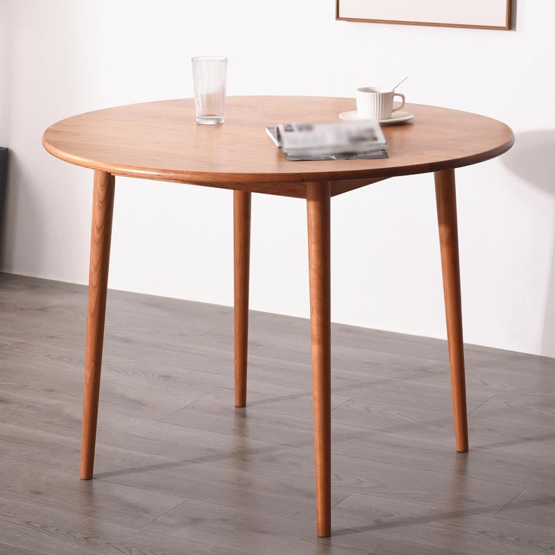 Restaurant Dining Room Simple Style Dinette Table Wood Top Dining Table Cherry Wood 47.2"L x 47.2"W x 29.5"H Without Chairs Clearhalo 'Dining Tables & Seating' 'Dining Tables' 'dining_table' 'furn' 'furn_dining_table' 'Furniture' 'furniture_dining_table' 'Kitchen & Dining Furniture' 'kitchen' 'kitchen_dining_table' 4900779