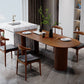 Modern Ash Wood Table for Restaurant Oval Table with 3 Wood Legs Clearhalo 'Dining Tables & Seating' 'Dining Tables' 'dining_table' 'furn' 'furn_dining_table' 'Furniture' 'furniture_dining_table' 'Kitchen & Dining Furniture' 'kitchen' 'kitchen_dining_table' 4900800