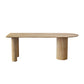 Modern Ash Wood Table for Restaurant Oval Table with 3 Wood Legs Natural Without Chairs Clearhalo 'Dining Tables & Seating' 'Dining Tables' 'dining_table' 'furn' 'furn_dining_table' 'Furniture' 'furniture_dining_table' 'Kitchen & Dining Furniture' 'kitchen' 'kitchen_dining_table' 4900802