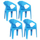 Modern Style Chairs Dining Arm Chairs for Kitchen with Plastic Legs Sky Blue 4 Piece Set Clearhalo 'Dining Chairs' 'Dining Tables & Seating' 'dining_chair' 'furn' 'furn_dining_chair' 'Furniture' 'furniture_dining_chair' 'Kitchen & Dining Furniture' 4900835