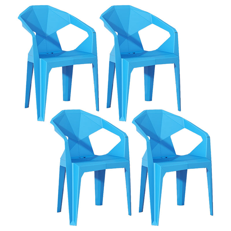 Modern Style Chairs Dining Arm Chairs for Kitchen with Plastic Legs Sky Blue 4 Piece Set Clearhalo 'Dining Chairs' 'Dining Tables & Seating' 'dining_chair' 'furn' 'furn_dining_chair' 'Furniture' 'furniture_dining_chair' 'Kitchen & Dining Furniture' 4900835