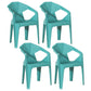 Modern Style Chairs Dining Arm Chairs for Kitchen with Plastic Legs Blackish Green 4 Piece Set Clearhalo 'Dining Chairs' 'Dining Tables & Seating' 'dining_chair' 'furn' 'furn_dining_chair' 'Furniture' 'furniture_dining_chair' 'Kitchen & Dining Furniture' 4900842