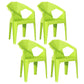 Modern Style Chairs Dining Arm Chairs for Kitchen with Plastic Legs Fruit Green 4 Piece Set Clearhalo 'Dining Chairs' 'Dining Tables & Seating' 'dining_chair' 'furn' 'furn_dining_chair' 'Furniture' 'furniture_dining_chair' 'Kitchen & Dining Furniture' 4900845
