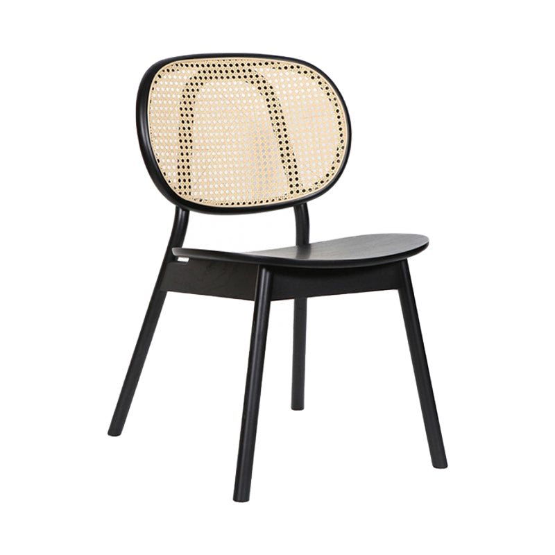 Contemporary Wood Dining Armless Chair Open Back Dining Side Chair for Home Use Black 1 Piece Clearhalo 'Dining Chairs' 'Dining Tables & Seating' 'dining_chair' 'furn' 'furn_dining_chair' 'Furniture' 'furniture_dining_chair' 'Kitchen & Dining Furniture' 4900854