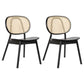 Contemporary Wood Dining Armless Chair Open Back Dining Side Chair for Home Use Black 2 Piece Set Clearhalo 'Dining Chairs' 'Dining Tables & Seating' 'dining_chair' 'furn' 'furn_dining_chair' 'Furniture' 'furniture_dining_chair' 'Kitchen & Dining Furniture' 4900856