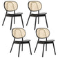 Contemporary Wood Dining Armless Chair Open Back Dining Side Chair for Home Use Black 4 Piece Set Clearhalo 'Dining Chairs' 'Dining Tables & Seating' 'dining_chair' 'furn' 'furn_dining_chair' 'Furniture' 'furniture_dining_chair' 'Kitchen & Dining Furniture' 4900857