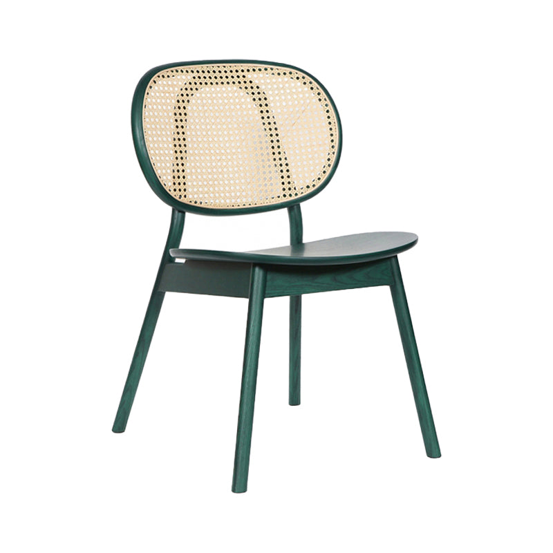 Contemporary Wood Dining Armless Chair Open Back Dining Side Chair for Home Use Green 1 Piece Clearhalo 'Dining Chairs' 'Dining Tables & Seating' 'dining_chair' 'furn' 'furn_dining_chair' 'Furniture' 'furniture_dining_chair' 'Kitchen & Dining Furniture' 4900860