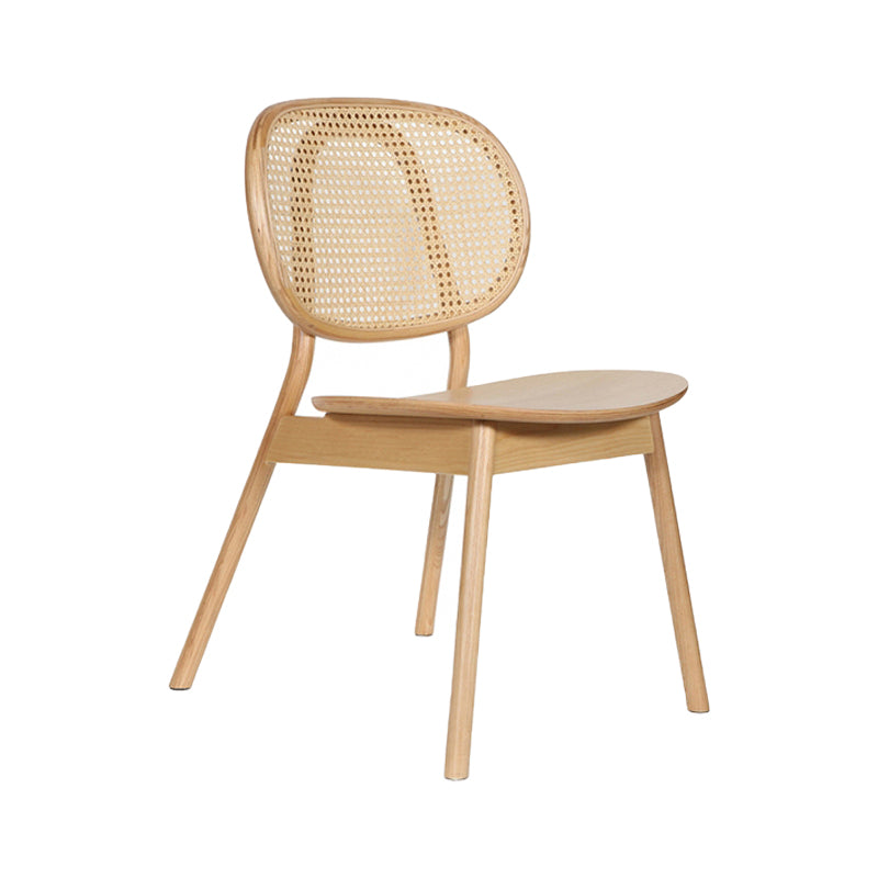 Contemporary Wood Dining Armless Chair Open Back Dining Side Chair for Home Use Natural 1 Piece Clearhalo 'Dining Chairs' 'Dining Tables & Seating' 'dining_chair' 'furn' 'furn_dining_chair' 'Furniture' 'furniture_dining_chair' 'Kitchen & Dining Furniture' 4900866
