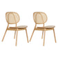 Contemporary Wood Dining Armless Chair Open Back Dining Side Chair for Home Use Natural 2 Piece Set Clearhalo 'Dining Chairs' 'Dining Tables & Seating' 'dining_chair' 'furn' 'furn_dining_chair' 'Furniture' 'furniture_dining_chair' 'Kitchen & Dining Furniture' 4900867
