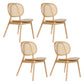 Contemporary Wood Dining Armless Chair Open Back Dining Side Chair for Home Use Natural 4 Piece Set Clearhalo 'Dining Chairs' 'Dining Tables & Seating' 'dining_chair' 'furn' 'furn_dining_chair' 'Furniture' 'furniture_dining_chair' 'Kitchen & Dining Furniture' 4900870