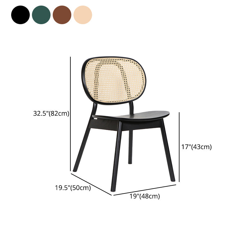 Contemporary Wood Dining Armless Chair Open Back Dining Side Chair for Home Use Clearhalo 'Dining Chairs' 'Dining Tables & Seating' 'dining_chair' 'furn' 'furn_dining_chair' 'Furniture' 'furniture_dining_chair' 'Kitchen & Dining Furniture' 4900876