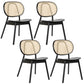 Modern Wood Dining Chair Open Back Dining Side Chair for Home Use Black 4 Piece Set Clearhalo 'Dining Chairs' 'Dining Tables & Seating' 'dining_chair' 'furn' 'furn_dining_chair' 'Furniture' 'furniture_dining_chair' 'Kitchen & Dining Furniture' 4900882