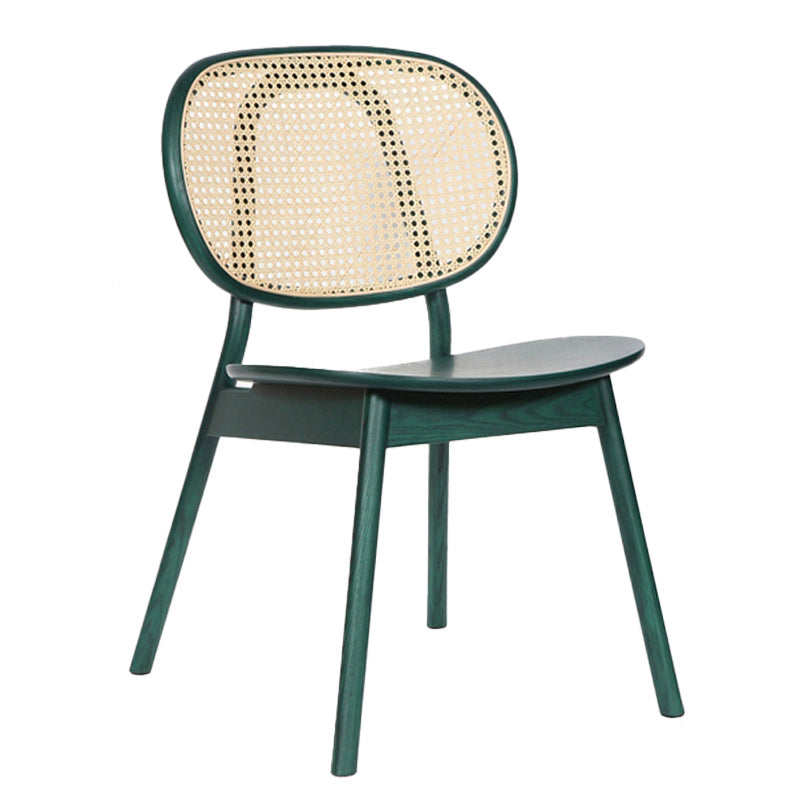 Modern Wood Dining Chair Open Back Dining Side Chair for Home Use Green 1 Piece Clearhalo 'Dining Chairs' 'Dining Tables & Seating' 'dining_chair' 'furn' 'furn_dining_chair' 'Furniture' 'furniture_dining_chair' 'Kitchen & Dining Furniture' 4900883