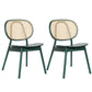 Modern Wood Dining Chair Open Back Dining Side Chair for Home Use Green 2 Piece Set Clearhalo 'Dining Chairs' 'Dining Tables & Seating' 'dining_chair' 'furn' 'furn_dining_chair' 'Furniture' 'furniture_dining_chair' 'Kitchen & Dining Furniture' 4900885