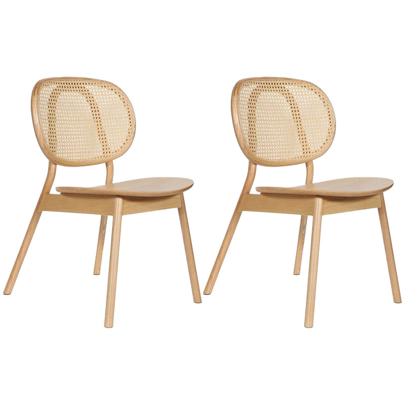 Modern Wood Dining Chair Open Back Dining Side Chair for Home Use Natural 2 Piece Set Clearhalo 'Dining Chairs' 'Dining Tables & Seating' 'dining_chair' 'furn' 'furn_dining_chair' 'Furniture' 'furniture_dining_chair' 'Kitchen & Dining Furniture' 4900891