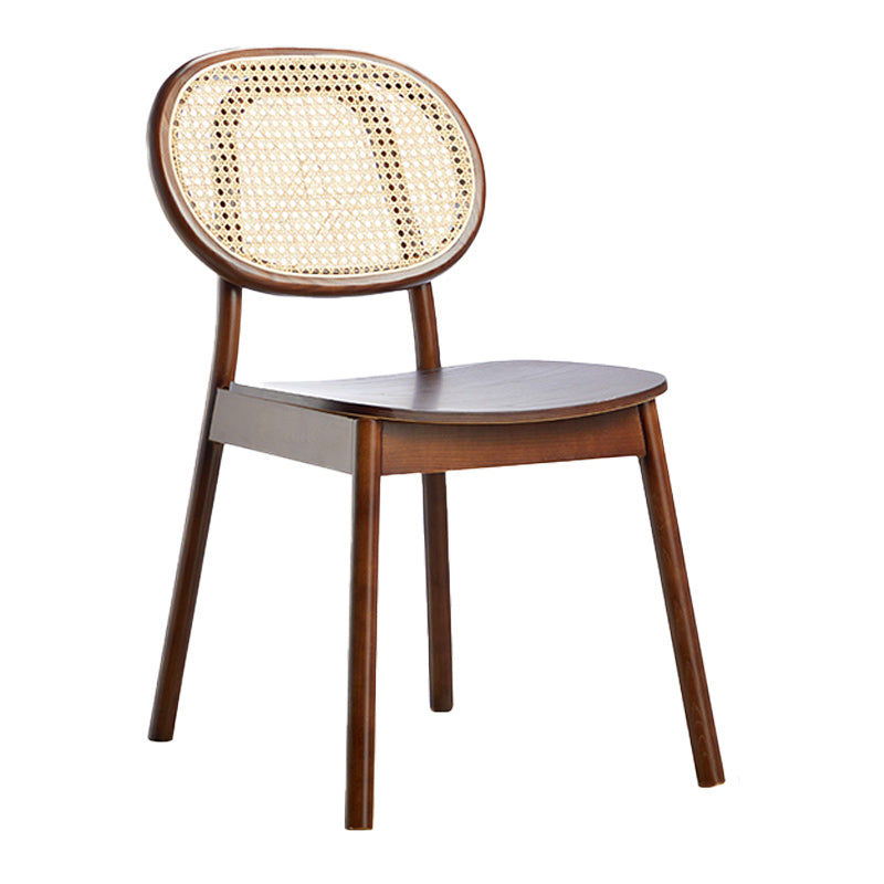 Modern Wood Dining Chair Open Back Dining Side Chair for Home Use Walnut 1 Piece Clearhalo 'Dining Chairs' 'Dining Tables & Seating' 'dining_chair' 'furn' 'furn_dining_chair' 'Furniture' 'furniture_dining_chair' 'Kitchen & Dining Furniture' 4900894