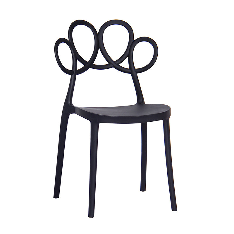 Minimalist Plastic Dining Armless Chair Open Back Dining Side Chair Clearhalo 'Dining Chairs' 'Dining Tables & Seating' 'dining_chair' 'furn' 'furn_dining_chair' 'Furniture' 'furniture_dining_chair' 'Kitchen & Dining Furniture' 4900906