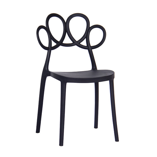 Minimalist Plastic Dining Armless Chair Open Back Dining Side Chair Clearhalo 'Dining Chairs' 'Dining Tables & Seating' 'dining_chair' 'furn' 'furn_dining_chair' 'Furniture' 'furniture_dining_chair' 'Kitchen & Dining Furniture' 4900906