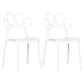 Minimalist Plastic Dining Armless Chair Open Back Dining Side Chair White 2 Piece Set Clearhalo 'Dining Chairs' 'Dining Tables & Seating' 'dining_chair' 'furn' 'furn_dining_chair' 'Furniture' 'furniture_dining_chair' 'Kitchen & Dining Furniture' 4900907