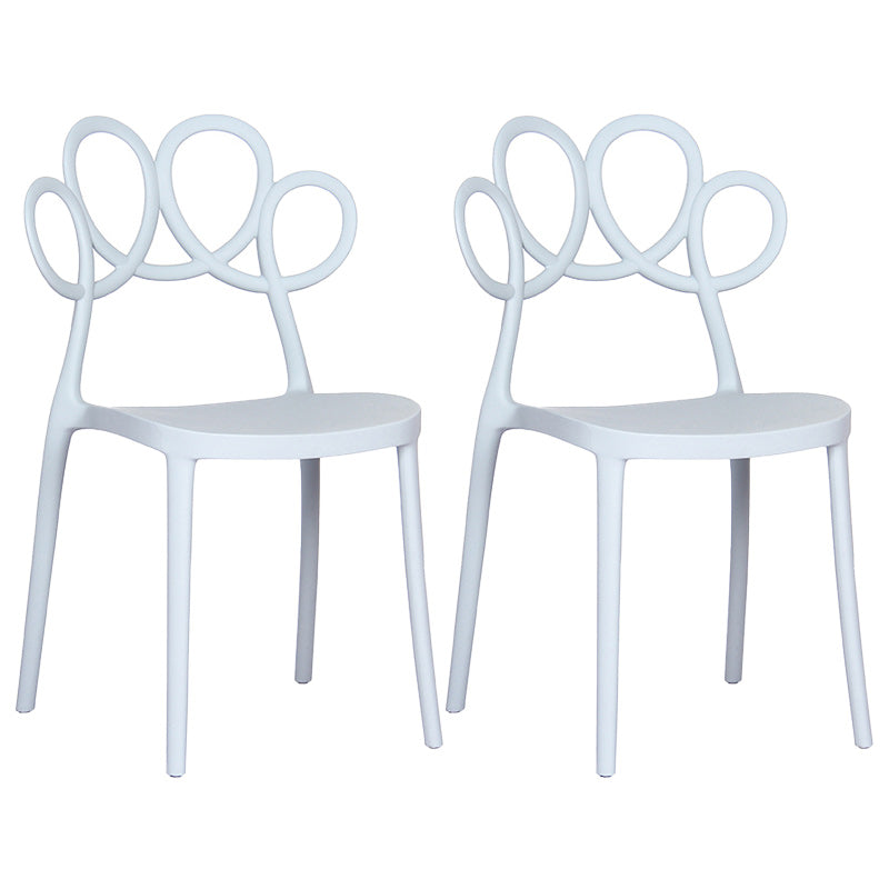 Minimalist Plastic Dining Armless Chair Open Back Dining Side Chair Blue 2 Piece Set Clearhalo 'Dining Chairs' 'Dining Tables & Seating' 'dining_chair' 'furn' 'furn_dining_chair' 'Furniture' 'furniture_dining_chair' 'Kitchen & Dining Furniture' 4900919