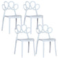 Minimalist Plastic Dining Armless Chair Open Back Dining Side Chair Blue 4 Piece Set Clearhalo 'Dining Chairs' 'Dining Tables & Seating' 'dining_chair' 'furn' 'furn_dining_chair' 'Furniture' 'furniture_dining_chair' 'Kitchen & Dining Furniture' 4900920