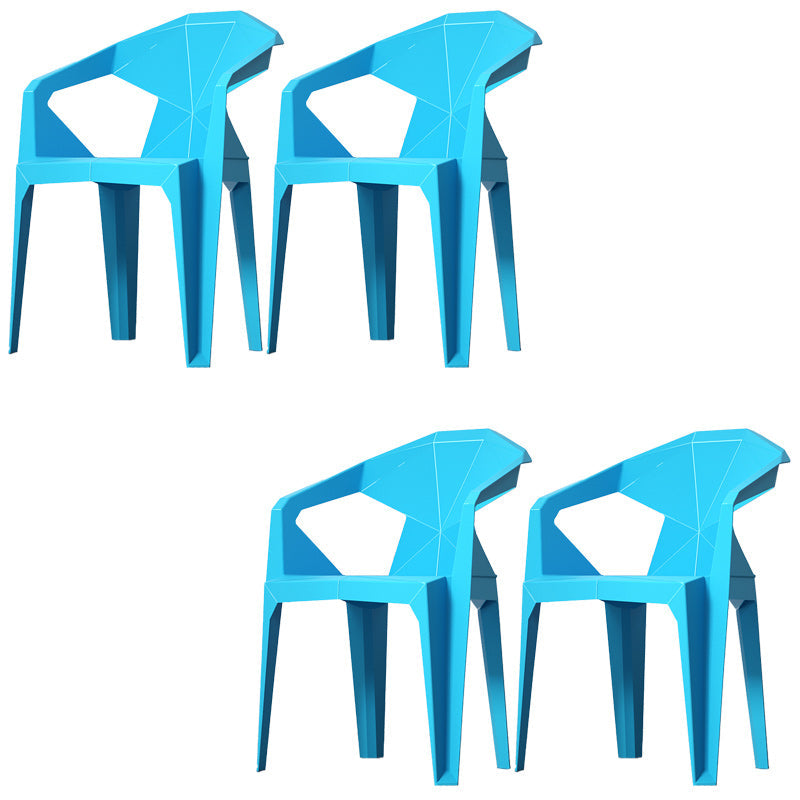 Modern Style Chair Dining Arm Chairs for Kitchen with Plastic Legs Sky Blue 4 Piece Set Clearhalo 'Dining Chairs' 'Dining Tables & Seating' 'dining_chair' 'furn' 'furn_dining_chair' 'Furniture' 'furniture_dining_chair' 'Kitchen & Dining Furniture' 4900928