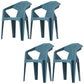 Modern Style Chair Dining Arm Chairs for Kitchen with Plastic Legs Peacock Blue 4 Piece Set Clearhalo 'Dining Chairs' 'Dining Tables & Seating' 'dining_chair' 'furn' 'furn_dining_chair' 'Furniture' 'furniture_dining_chair' 'Kitchen & Dining Furniture' 4900930