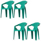 Modern Style Chair Dining Arm Chairs for Kitchen with Plastic Legs Blackish Green 4 Piece Set Clearhalo 'Dining Chairs' 'Dining Tables & Seating' 'dining_chair' 'furn' 'furn_dining_chair' 'Furniture' 'furniture_dining_chair' 'Kitchen & Dining Furniture' 4900934
