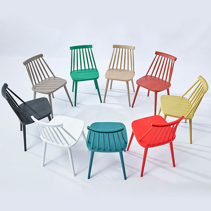 Scandinavian Slat Back Side Chair for Home Plastic Dining Armless Chair Clearhalo 'Dining Chairs' 'Dining Tables & Seating' 'dining_chair' 'furn' 'furn_dining_chair' 'Furniture' 'furniture_dining_chair' 'Kitchen & Dining Furniture' 4900953