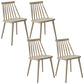 Scandinavian Slat Back Side Chair for Home Plastic Dining Armless Chair Light Gray 4 Piece Set Clearhalo 'Dining Chairs' 'Dining Tables & Seating' 'dining_chair' 'furn' 'furn_dining_chair' 'Furniture' 'furniture_dining_chair' 'Kitchen & Dining Furniture' 4900956