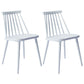 Scandinavian Slat Back Side Chair for Home Plastic Dining Armless Chair White 2 Piece Set Clearhalo 'Dining Chairs' 'Dining Tables & Seating' 'dining_chair' 'furn' 'furn_dining_chair' 'Furniture' 'furniture_dining_chair' 'Kitchen & Dining Furniture' 4900958