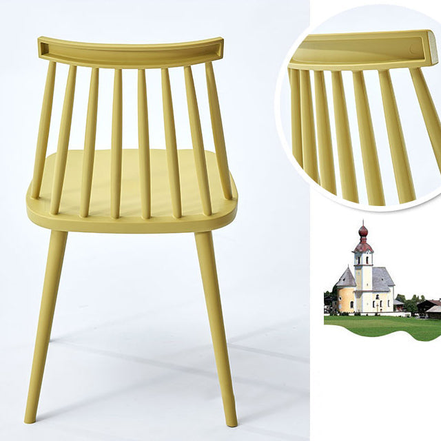 Scandinavian Slat Back Side Chair for Home Plastic Dining Armless Chair Clearhalo 'Dining Chairs' 'Dining Tables & Seating' 'dining_chair' 'furn' 'furn_dining_chair' 'Furniture' 'furniture_dining_chair' 'Kitchen & Dining Furniture' 4900959