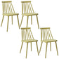 Scandinavian Slat Back Side Chair for Home Plastic Dining Armless Chair Yellow 4 Piece Set Clearhalo 'Dining Chairs' 'Dining Tables & Seating' 'dining_chair' 'furn' 'furn_dining_chair' 'Furniture' 'furniture_dining_chair' 'Kitchen & Dining Furniture' 4900968