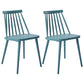 Scandinavian Slat Back Side Chair for Home Plastic Dining Armless Chair Blue 2 Piece Set Clearhalo 'Dining Chairs' 'Dining Tables & Seating' 'dining_chair' 'furn' 'furn_dining_chair' 'Furniture' 'furniture_dining_chair' 'Kitchen & Dining Furniture' 4900969