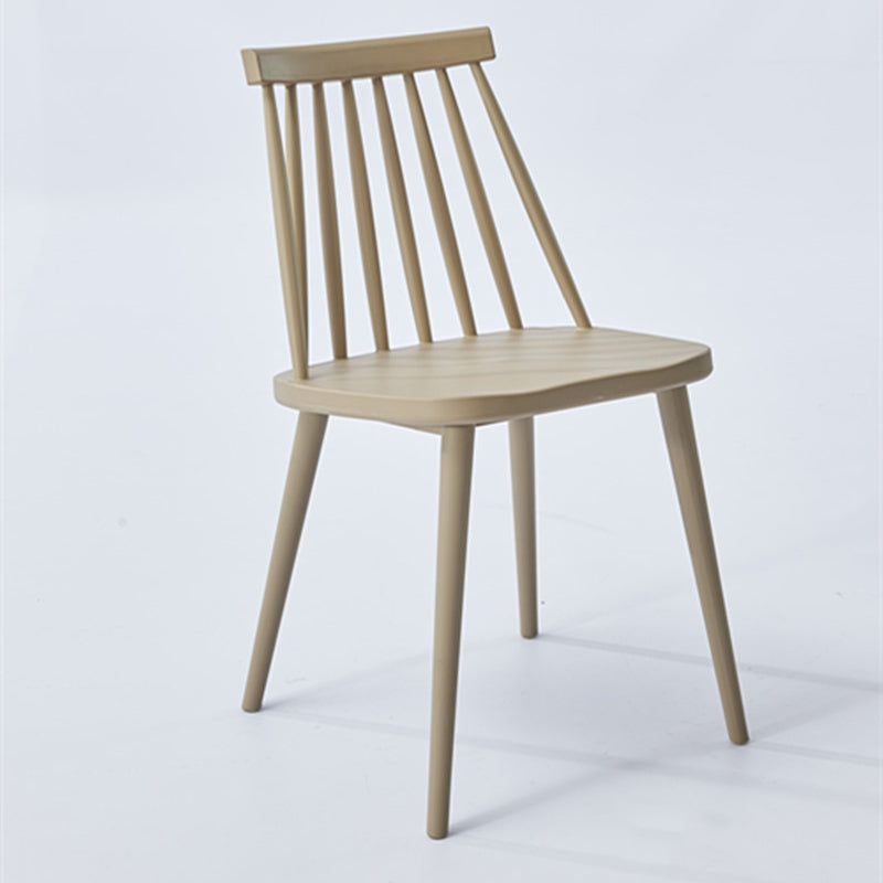 Scandinavian Slat Back Side Chair for Home Plastic Dining Armless Chair Light Gray 1 Piece Clearhalo 'Dining Chairs' 'Dining Tables & Seating' 'dining_chair' 'furn' 'furn_dining_chair' 'Furniture' 'furniture_dining_chair' 'Kitchen & Dining Furniture' 4900981
