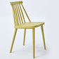 Scandinavian Slat Back Side Chair for Home Plastic Dining Armless Chair Yellow 1 Piece Clearhalo 'Dining Chairs' 'Dining Tables & Seating' 'dining_chair' 'furn' 'furn_dining_chair' 'Furniture' 'furniture_dining_chair' 'Kitchen & Dining Furniture' 4900983