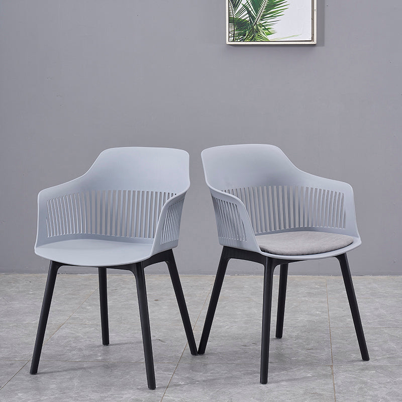 Modern Style Chair Dining Arm Chair for Kitchen with Plastic Legs Clearhalo 'Dining Chairs' 'Dining Tables & Seating' 'dining_chair' 'furn' 'furn_dining_chair' 'Furniture' 'furniture_dining_chair' 'Kitchen & Dining Furniture' 4901005