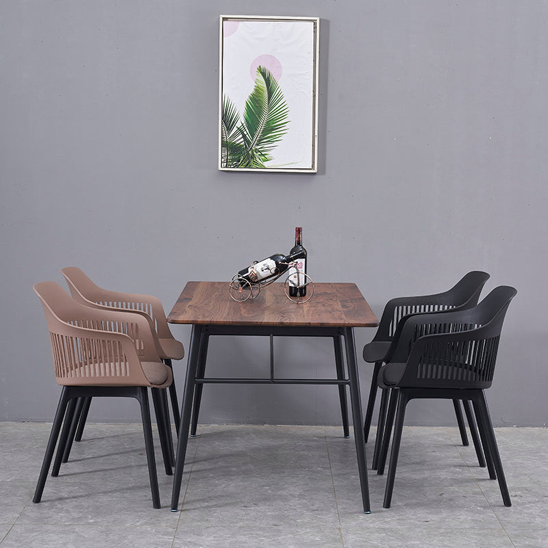 Modern Style Chair Dining Arm Chair for Kitchen with Plastic Legs Clearhalo 'Dining Chairs' 'Dining Tables & Seating' 'dining_chair' 'furn' 'furn_dining_chair' 'Furniture' 'furniture_dining_chair' 'Kitchen & Dining Furniture' 4901007