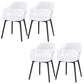 Modern Style Chair Dining Arm Chair for Kitchen with Plastic Legs White 4 Piece Set Clearhalo 'Dining Chairs' 'Dining Tables & Seating' 'dining_chair' 'furn' 'furn_dining_chair' 'Furniture' 'furniture_dining_chair' 'Kitchen & Dining Furniture' 4901013