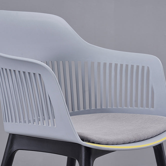 Modern Style Chair Dining Arm Chair for Kitchen with Plastic Legs Clearhalo 'Dining Chairs' 'Dining Tables & Seating' 'dining_chair' 'furn' 'furn_dining_chair' 'Furniture' 'furniture_dining_chair' 'Kitchen & Dining Furniture' 4901015