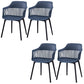 Modern Style Chair Dining Arm Chair for Kitchen with Plastic Legs Blue 4 Piece Set Clearhalo 'Dining Chairs' 'Dining Tables & Seating' 'dining_chair' 'furn' 'furn_dining_chair' 'Furniture' 'furniture_dining_chair' 'Kitchen & Dining Furniture' 4901021