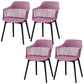 Modern Style Chair Dining Arm Chair for Kitchen with Plastic Legs Purple 4 Piece Set Clearhalo 'Dining Chairs' 'Dining Tables & Seating' 'dining_chair' 'furn' 'furn_dining_chair' 'Furniture' 'furniture_dining_chair' 'Kitchen & Dining Furniture' 4901028