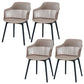 Modern Style Chair Dining Arm Chair for Kitchen with Plastic Legs Camel 4 Piece Set Clearhalo 'Dining Chairs' 'Dining Tables & Seating' 'dining_chair' 'furn' 'furn_dining_chair' 'Furniture' 'furniture_dining_chair' 'Kitchen & Dining Furniture' 4901030